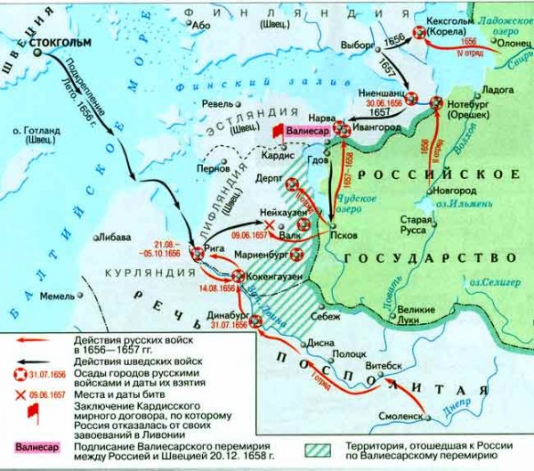 Русско шведская война карта 7 класс