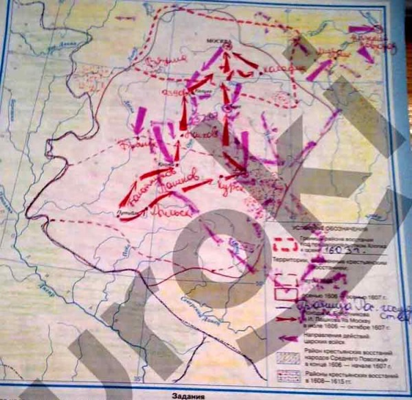 Смутное время контурная карта 7 класс история россии