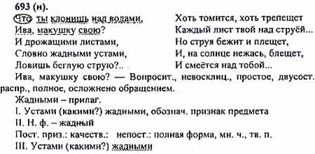 Синтаксический разбор предложения что ты клонишь над водами ива макушку свою со схемой