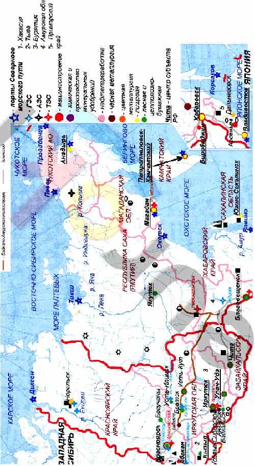 Восточная сибирь и дальний восток контурная карта 9 класс нанесите границы районов и выделите
