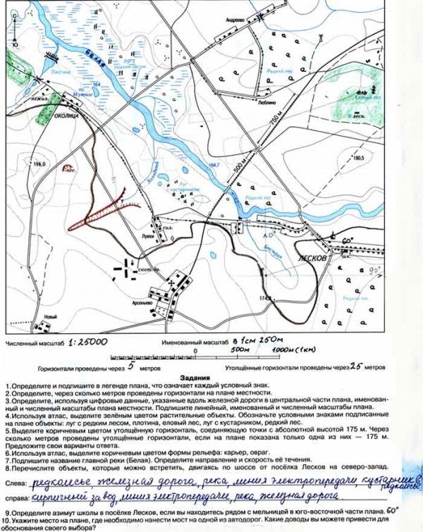 Контурные карты топографическая карта