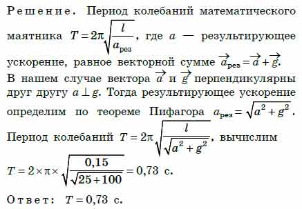 Определить период математического маятника длиной