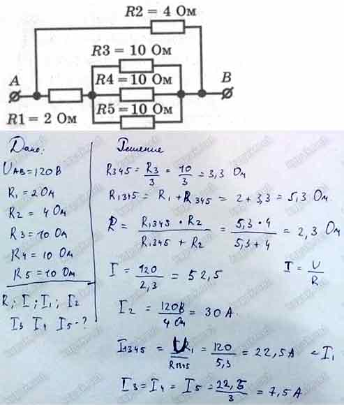 Найдите распределение токов и напряжений в цепи изображенной на рисунке если uab 100 в