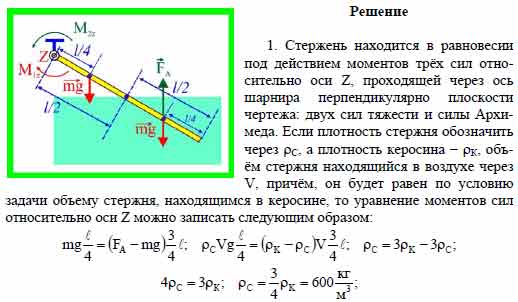 На рисунке показан стержень верхний конец которого закреплен объемный вес