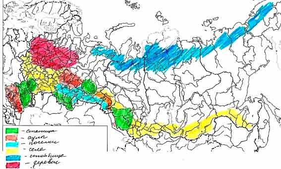 Контурная карта животноводство