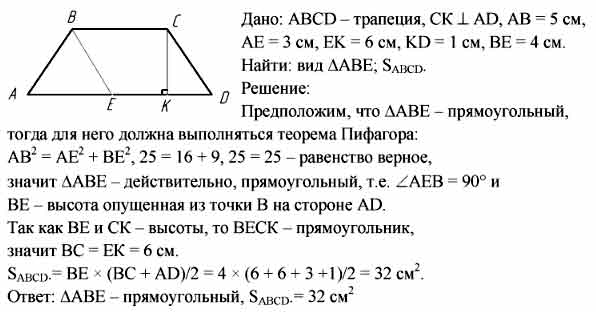 Трапеция abcd с большим основанием ad