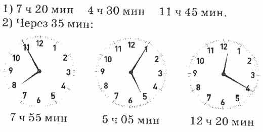 Сколько время будет через 23 минуты. Запиши время которое показывают каждые часы.