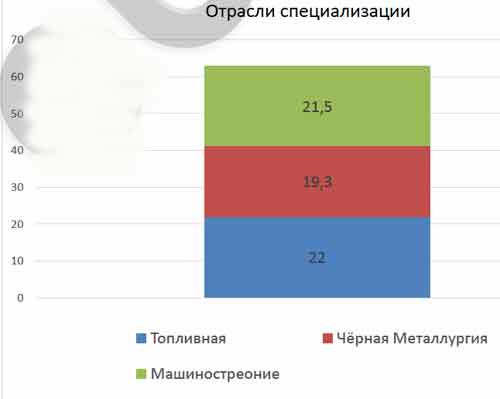 Диаграмма отраслевой структуры хозяйства западной сибири