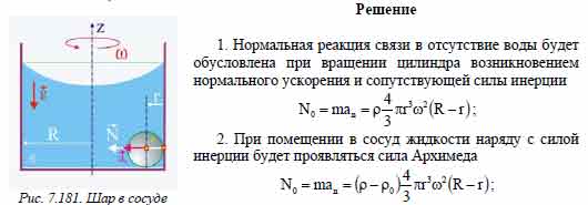 Радиус сосуда. Цилиндрический сосуд с водой вращают вокруг его вертикальной оси.