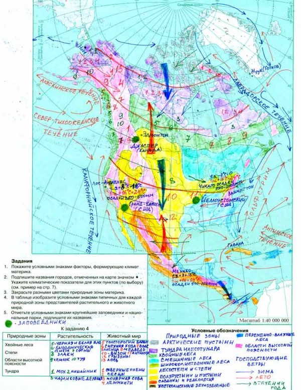 Условные знаки северной америки контурная карта